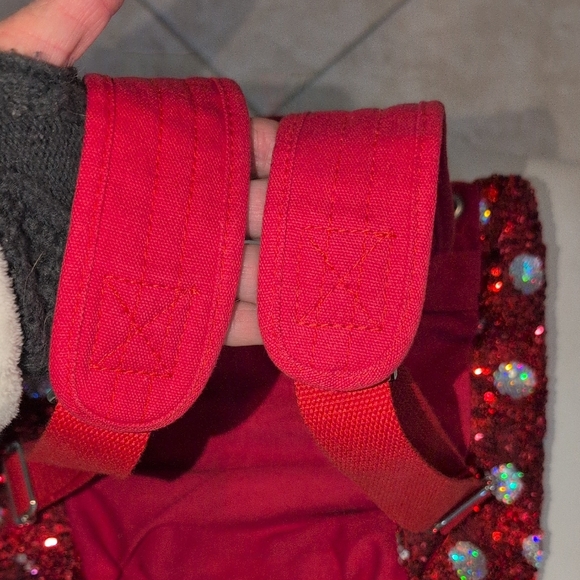 Disney Red and Silver Sequin Backpack main image 7